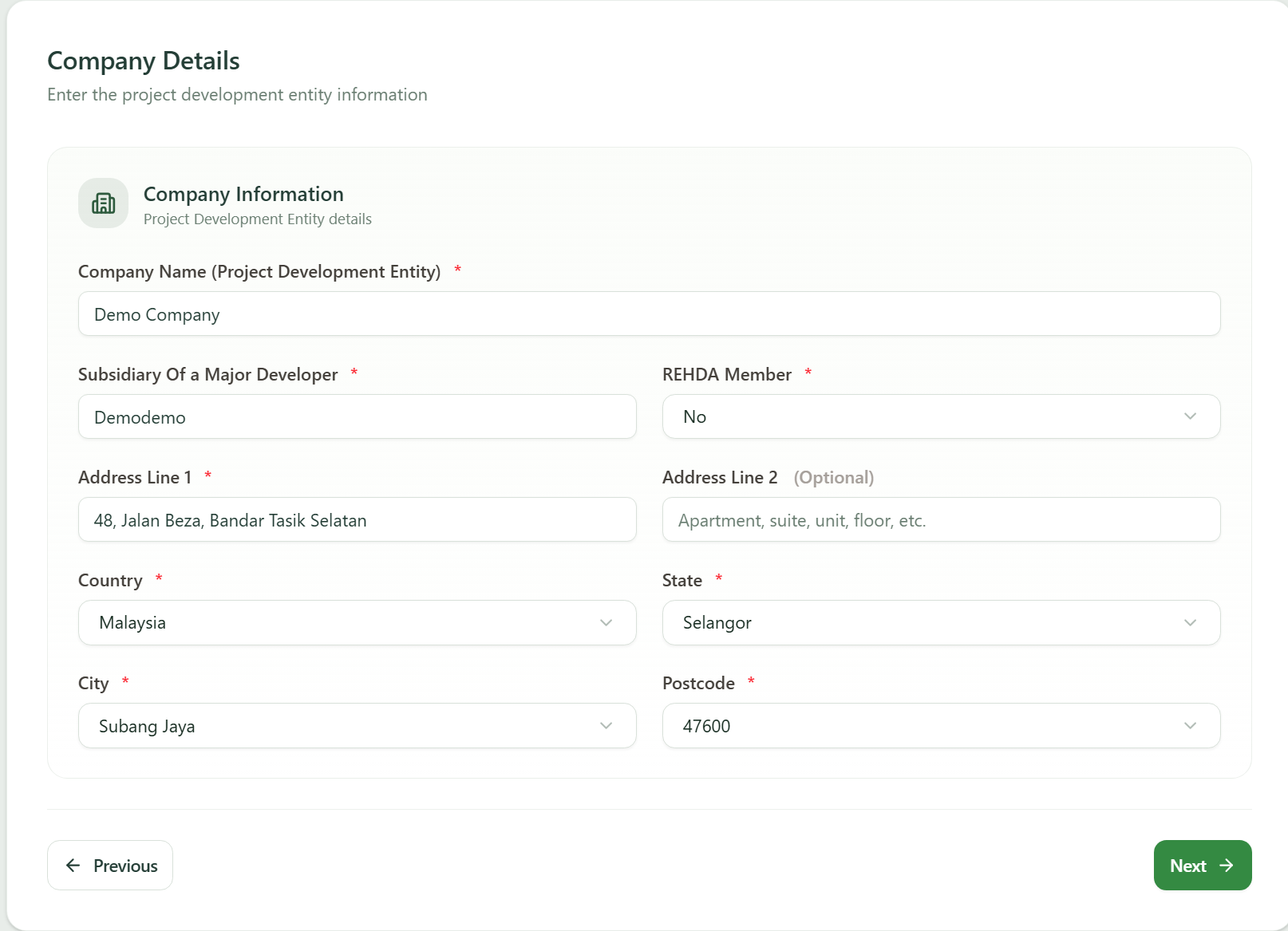 Creating a Project | GreenRE App Documentation
