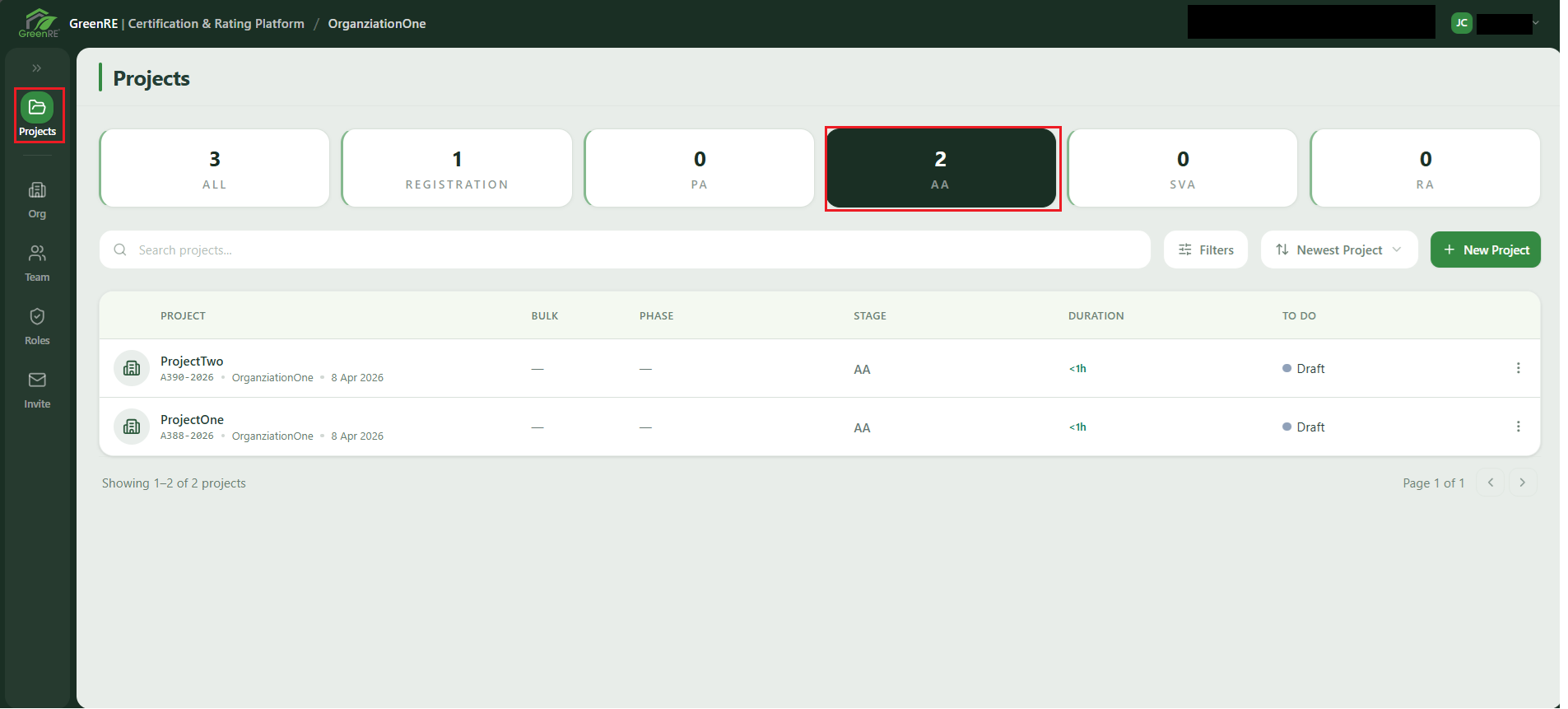 Actual Assessment (AA) | GreenRE App Documentation